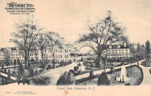 Camden South Carolina Court Inn Gardens Vintage Postcard AA25047