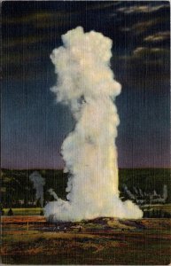 Yellowstone National Park Old Faithful Geyser By Moonlight Curteich