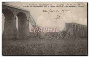 Postcard Old Army Dannemarie viaduct that Genie French blew