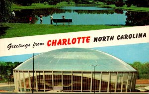 North Carolina Greetings From Charlotte Split View