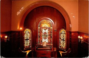 Wilson Castle Rosary Stained Glass Window Near Rutland Vermont VT Postcard Vtg 