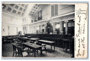 1907 US Supreme Court Interior Tables Washington DC Vintage Antique Postcard