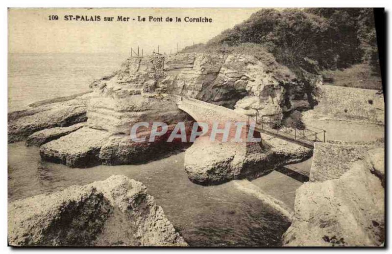 Postcard Old St Palais sur Mer Corniche Bridge