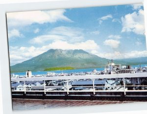 Postcard Sakurajima Volcano seen from Kagoshima Japan