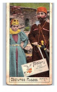 Vintage 1890's Victorian Trade Card Toblerone Swiss Chocolate - Russian Cossack