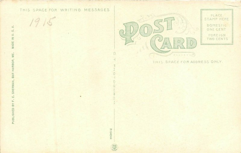 Bar Harbor Maine 1915 Postcard Congregational Church 