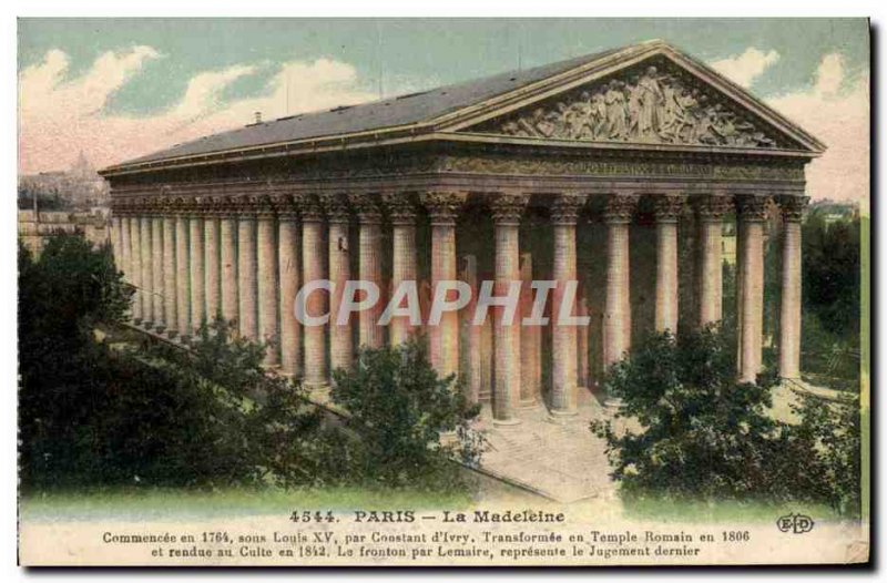 Postcard Old Paris La Madeleine