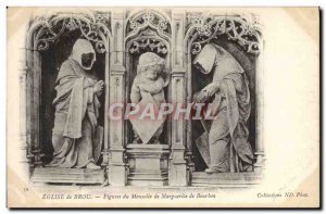 Postcard Old Church Of Brou Bourg Figures From Mausoleum Of Marguerite De Bou...