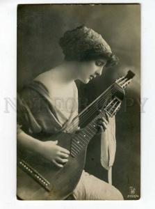 251228 BELLE Musician NYMPH w/ LUTE Vintage PHOTO PC