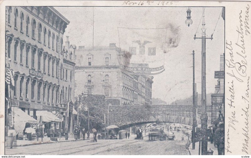 SPRINGFIELD , Massachusetts , PU-1906 ; Railroad Arch, Main Street