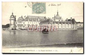 Old Postcard Chateau de Chantilly the South West Facade