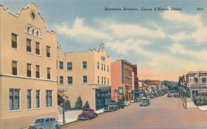 Cars on Sherman Street Coeur d'Alene, Idaho - Linen