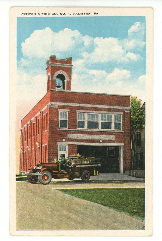 PA - Palmyra. Citizen's Fire Co No. 1, Station & Truck