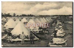 Camp Chalons - A Corner of Camp - Old Postcard