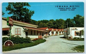 COUNCIL BLUFFS, IA Iowa ~ IOWANA MOTEL c1950s Pottawattamie County Roadside