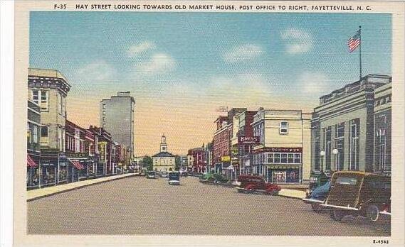 North Carolina Fayetteville Hay Street With Post Office