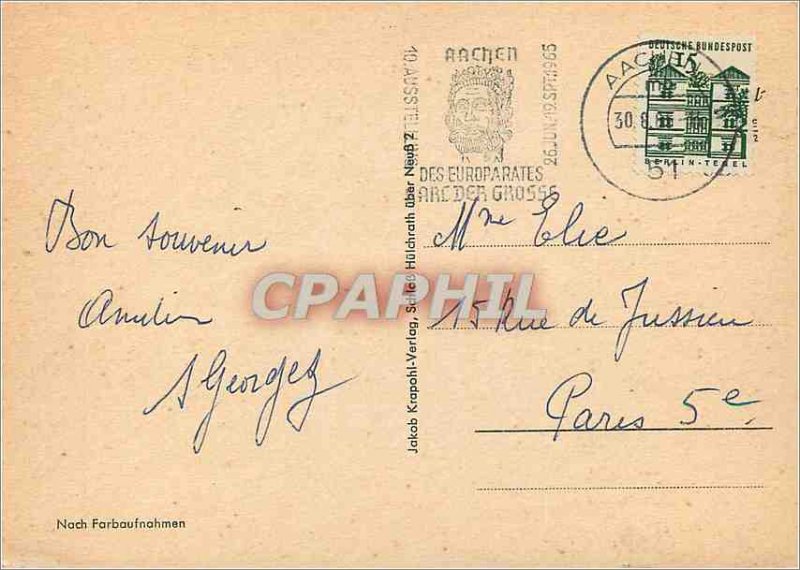 Modern Postcard Bad Aachen panorama