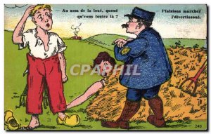 Old Postcard Fantasy Humor On behalf of the Loue Police Constable