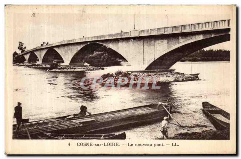 Old Postcard Cosne sur Loire The new bridge