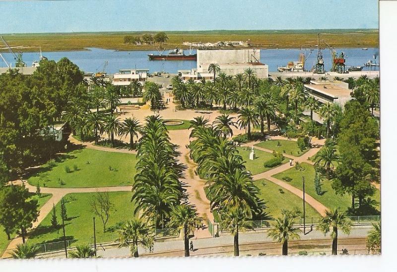 Postal 030785 : huelva. Muelle y Jardines