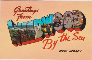 LP67      Large Letter, Chrome Finish Postcard, New Jersey, 