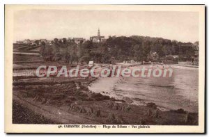 Old Postcard Carantec Finistere Kelenn beach General view