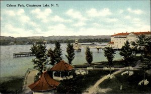 Chautauqua Lake New York NY Celeron Park Bird's Eye View c1910 Postcard