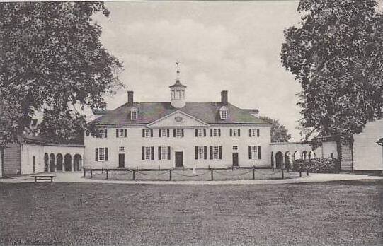 Virginia Mount Vernon The West Front Home Of George Washington Albertype