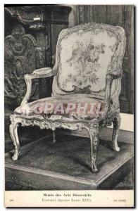 Old Postcard Musee des Arts Decorative Louis XIV chair