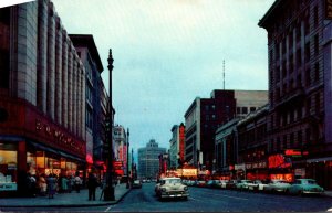 New York Syracuse South Salina Street At Twilight