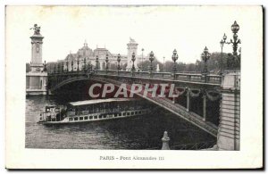 Old Postcard Paris Pont Alexandre III