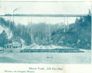 1910 Marent Trestle Marsden the Druggist Missoula Montana MT Antique Postcard 