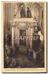 Old Postcard Death Basilica of Saint Denis Tomb of Henri II and Catherine de ...