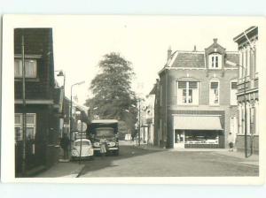 rppc 1950's VOLKSWAGEN BEETLE BUG AUTOMOBILE CAR PARKED ON STREET AC8897