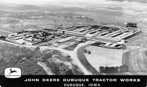 Dubuque Iowa John Deere Tractor Factory Real Photo Vintage Postcard AA72727