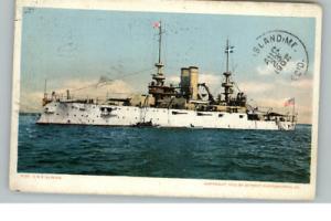 USS Battleship Illinois Old Postcard