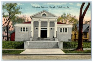 c1910 Exterior Christian Science Church Building Oskaloosa Iowa Vintage Postcard