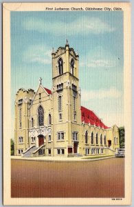 Oklahoma City Oklahoma 1940s Postcard First Lutheran Church