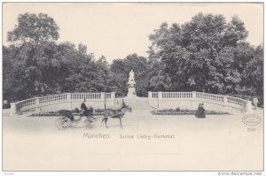 Horse Cart, Justus Liebig - Denkmal, Munchen (Bavaria), Germany, 1910-1920s