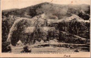 Postcard SD Deadwood Homestake Mine Extension 1906