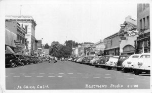 Chico California Business Distrcit Street Scene Real Photo Postcard AA75450