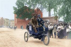 Late 1890's Gas-Powered Tricycle With Tiller Steering