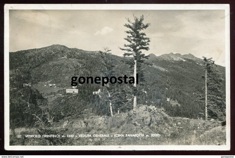 dc1268 - ITALY Vetriolo- Trentino 1940 Veduta Generale. Real Photo Postcard