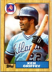 1987 Topps Baseball Card Ken Griffey Atlanta Braves sk3101