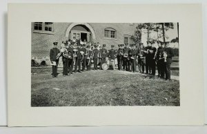 RPPC Indian Settlement School & Students with Military Band c1907  Postcard N16