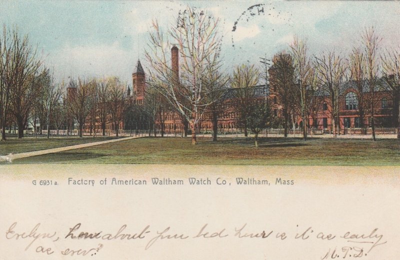 Waltham, Mass., Factory of American Waltham Watch Co.