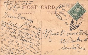 Easter Greetings Humanized Rabbit Eggs Pussy Willow 1911 embossed postcard B922