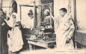 br104343 boucher arabe casablanca africa real photo morroco maroc types folklore