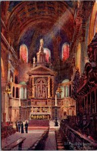 St. Paul's Cathedral, The Reredos Tucks 8649 Vintage Postcard A35