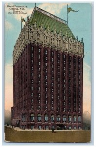 Omaha Nebraska NE Postcard Hotel Fontenelle Building Street View 1915 Antique